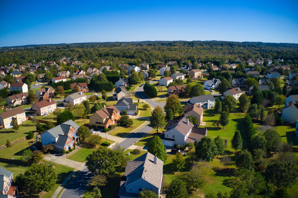 Group of houses in a culdesac