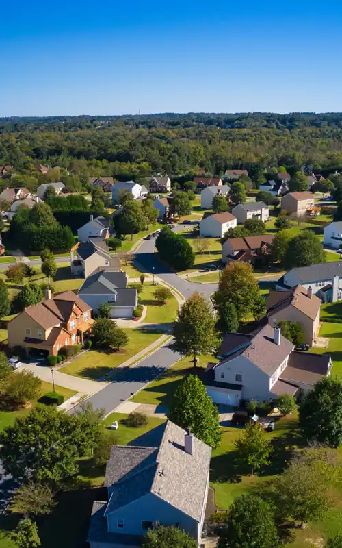 Group of houses in a culdesac