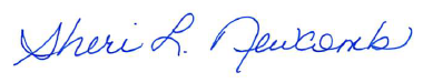 Sheri Newcomb Signature