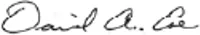 David A Coe Signature